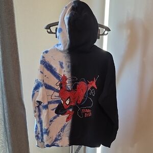 Teddy Fresh Blue and Black Tie-Dye Hoodie